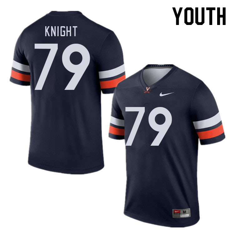 Youth #79 Jessie Knight Virginia Cavaliers College Football Jerseys Stitched Sale-Navy